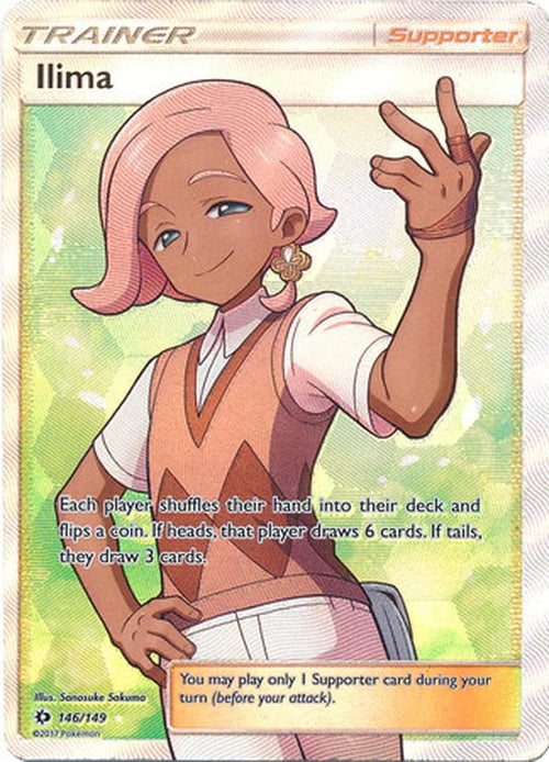 Pokemon TCG Ilima Full Art Trainer 146/149 Sun & Moon