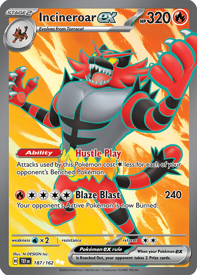 Pokemon TCG Incineroar EX 187/162 Temporal Force