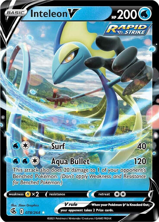 Pokemon TCG Inteleon V 078/264 Fusion Strike