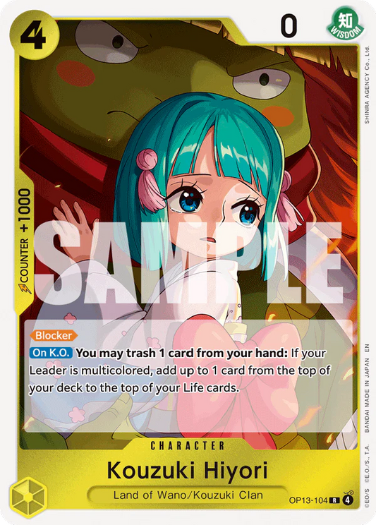 One Piece Card Game Kouzuki Hiyori OP13 Carrying On His Will OP13-104