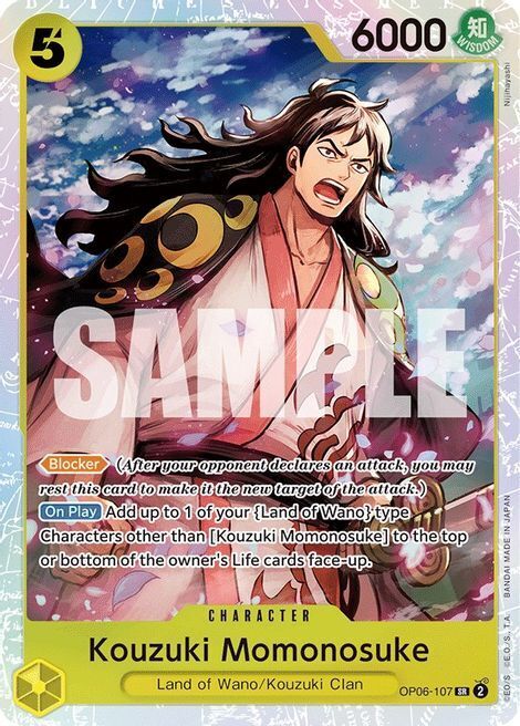 One Piece Card Game Kouzuki MomonosukeOP06 Wings of the Captain OP06-107