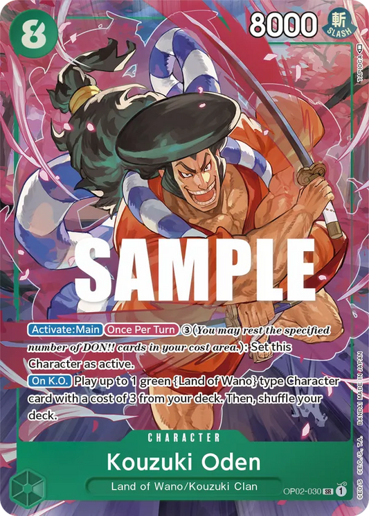 One Piece Card Game Kouzuki Oden OP02 Paramount War OP02-030