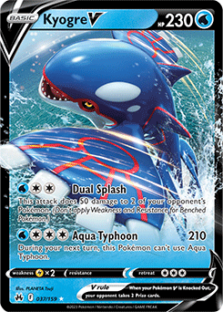 Pokemon TCG Kyogre V 027/159 Crown Zenith