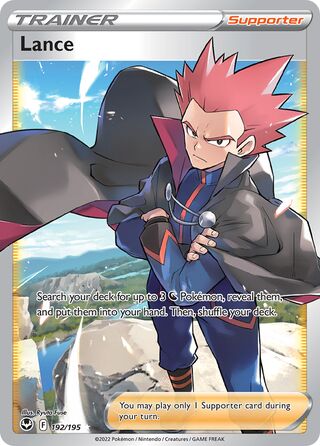Pokemon TCG Lance Full Art Trainer 192/195 Silver Tempest
