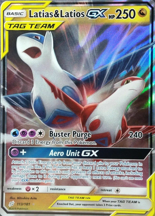 Pokemon TCG Latias & Latios GX 113/181 Tag Team