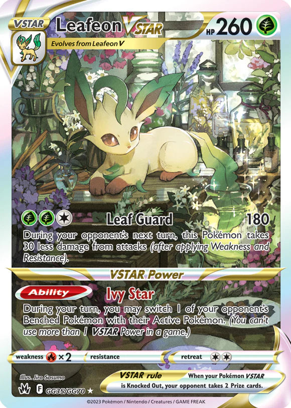 Pokemon TCG Leafeon VSTAR GG35/GG70 Crown Zenith