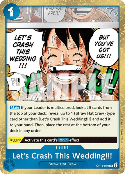 One Piece Card Game Let's Crash This Wedding!!! OP11 A Fist of Divine Speed OP11-060