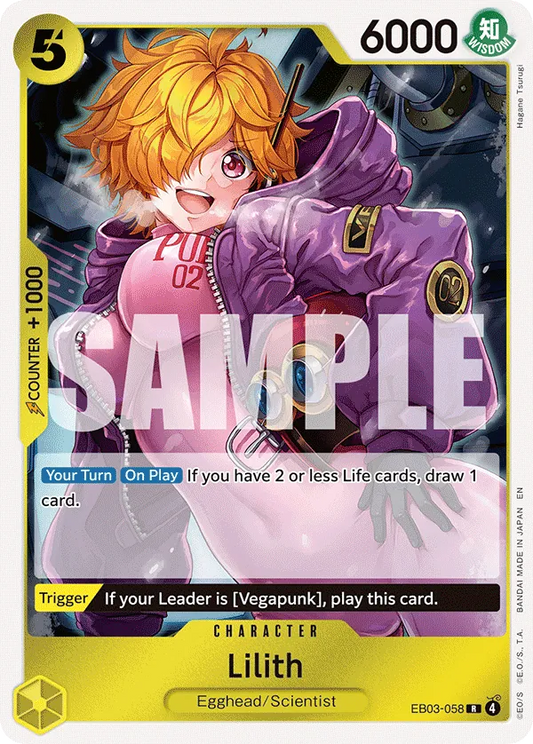 One Piece Card Game Lilith EB03 Extra Booster One Piece Heroines Edition EB03-058