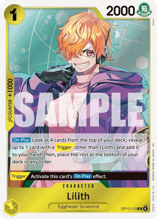 One Piece Card Game Lilith OP13 Carrying On His Will OP13-113