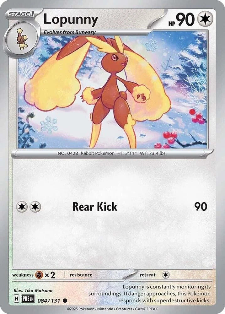 Pokemon TCG Lopunny 084/131 Prismatic Evolution
