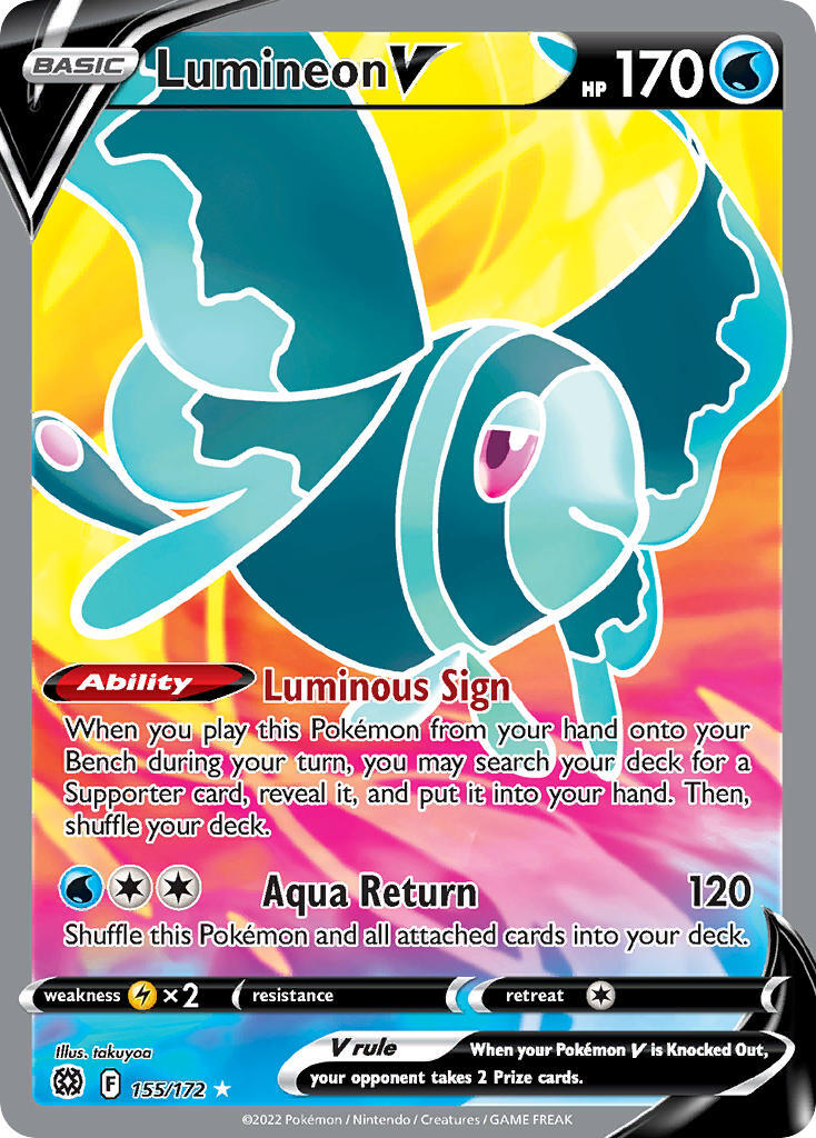 Pokemon TCG Lumineon 155/172 Brilliant Stars