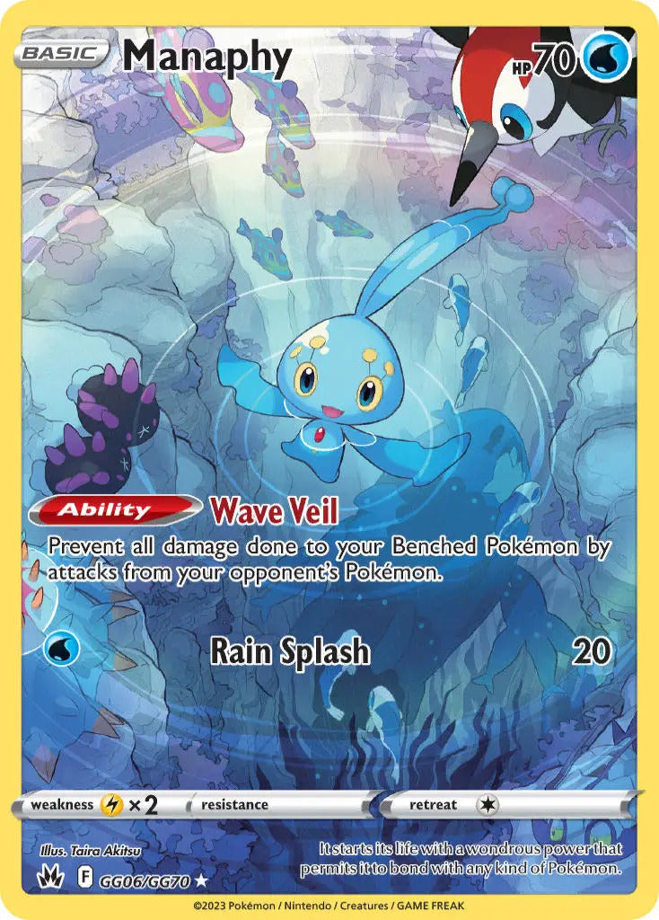 Pokemon TCG Manaphy GG06/GG70 Crown Zenith