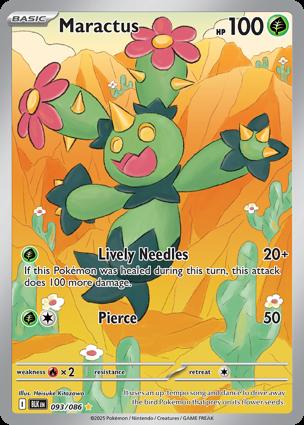 Pokemon TCG Maractus 093/086 Black Bolt