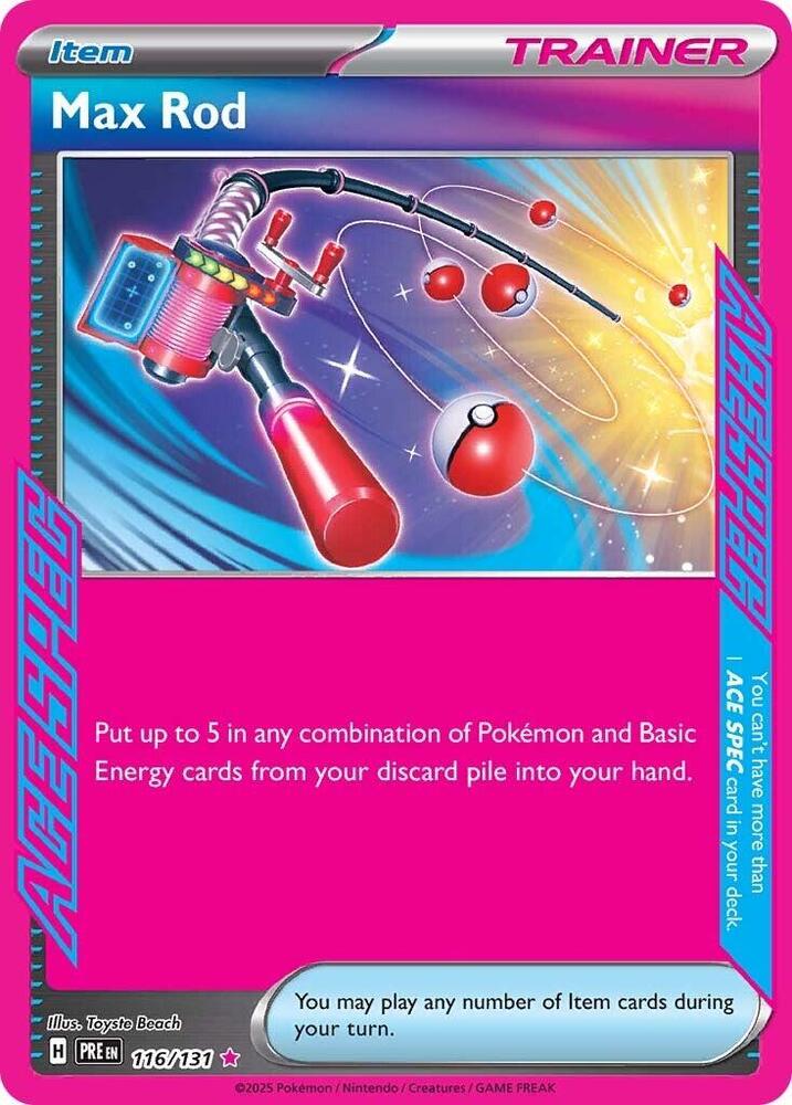 Pokemon TCG Max Rod 116/131 Prismatic Evolutions