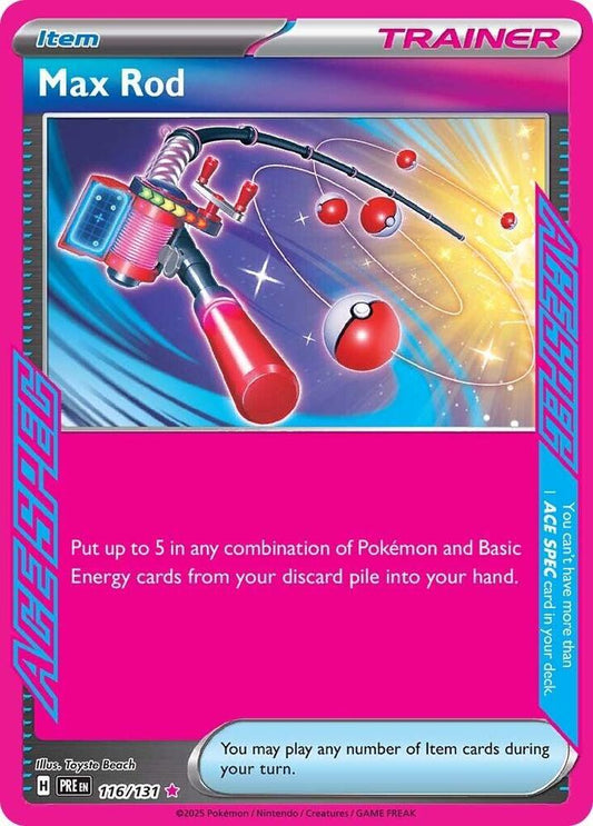Pokemon TCG Max Rod 116/131 Prismatic Evolutions