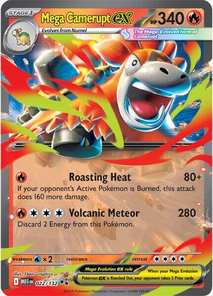 Pokemon TCG Mega Camerupt EX 022/132 Mega Evolution