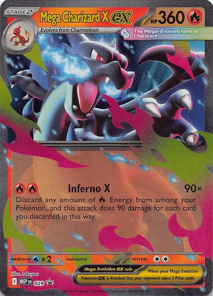 Pokemon TCG Mega Charizard X EX  MEP029 Promo