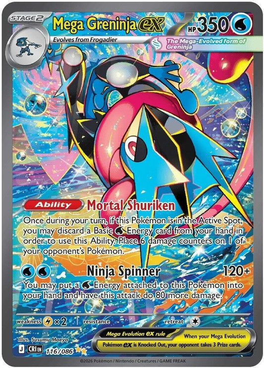 Pokemon TCG Mega Greninja EX 116/086 Chaos Rising