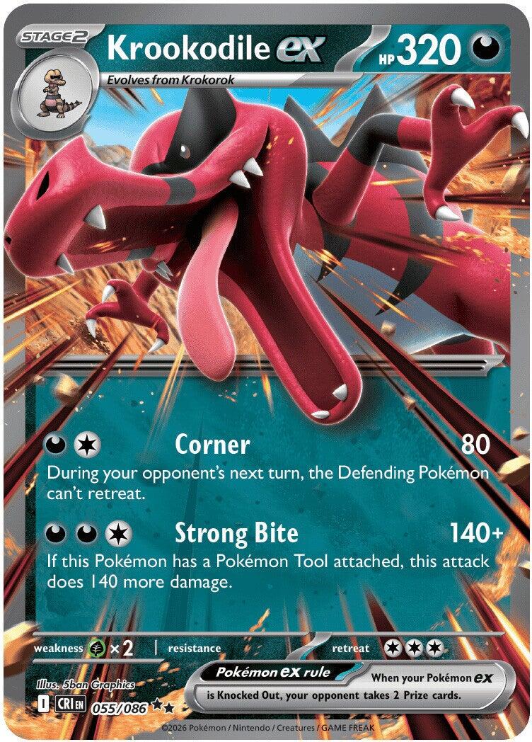 Pokemon TCG Mega Krookodile EX 055/086 Chaos Rising