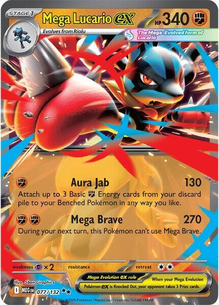 Pokemon TCG Mega Lucario EX 077/132 Mega Evolution