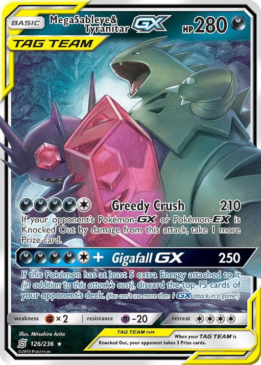 Pokemon TCG Mega Sableye & Tyranitar GX 126/236 Unified Minds