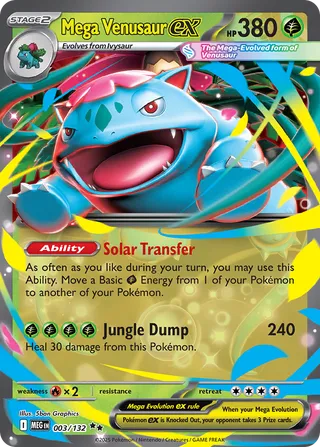 Pokemon TCG Mega Venusaur EX 003/132 Mega Evolution