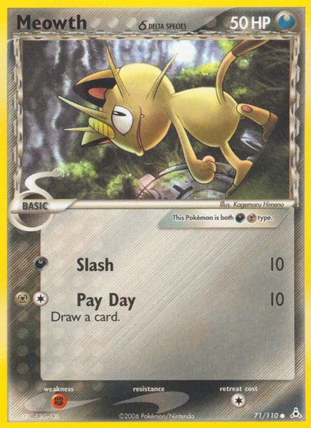 Pokemon TCG Meowth 71/110 Holon Phantoms