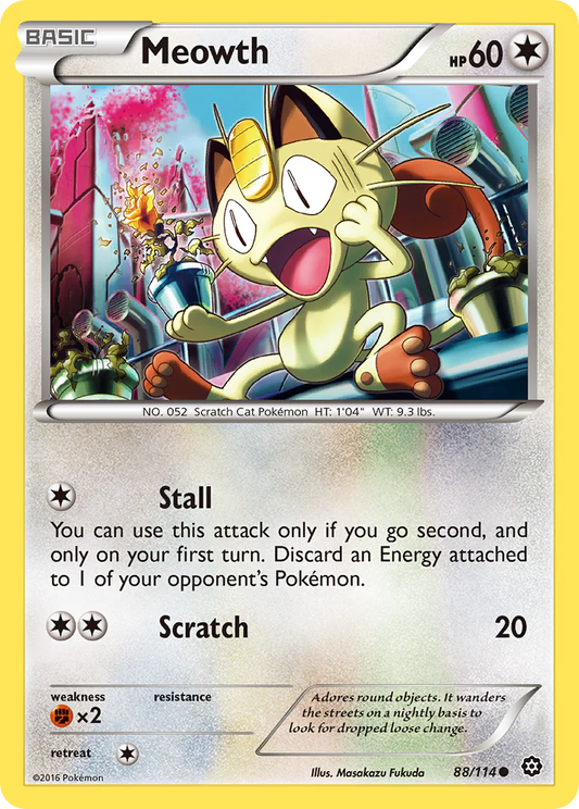 Pokemon TCG Meowth 88/114 Steam Siege