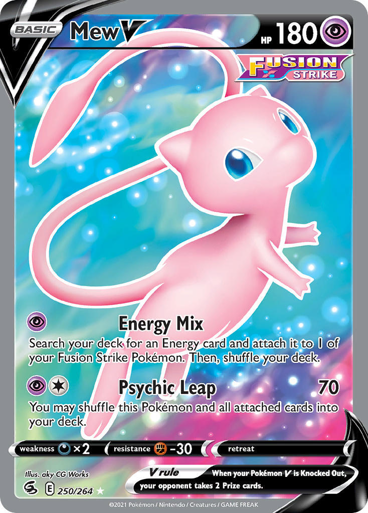 Pokemon TCG Mew V 250/264 Fusion Strike