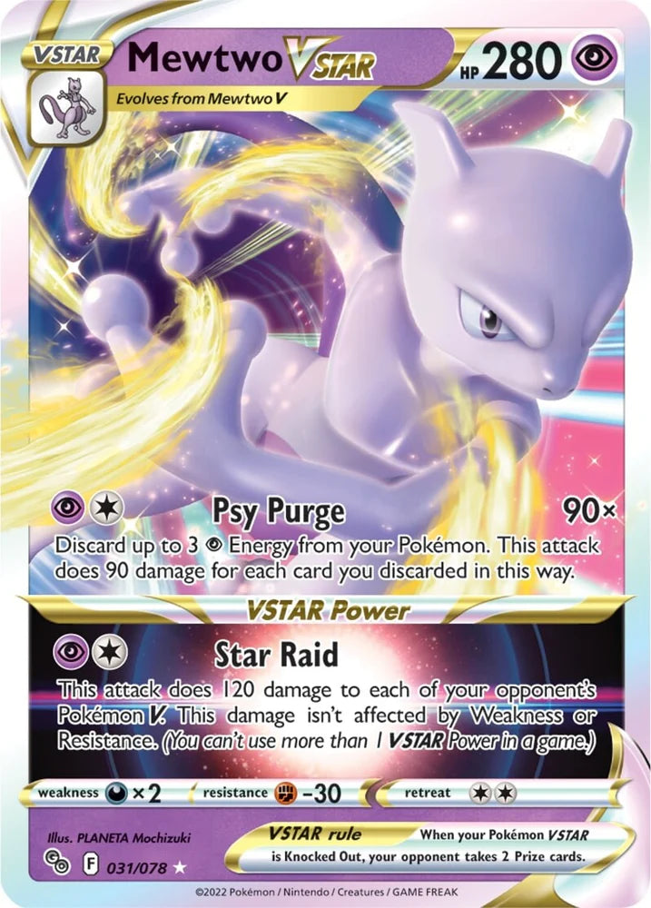 Pokemon TCG Mewtwo VSTAR 031/078 Pokemon Go