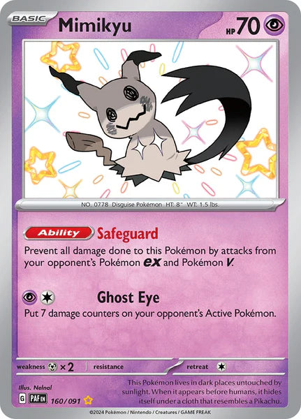Pokemon TCG Mimikyu 160/091 Paldean Fates