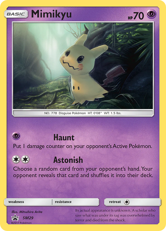Pokemon TCG Mimikyu SM29 Promo