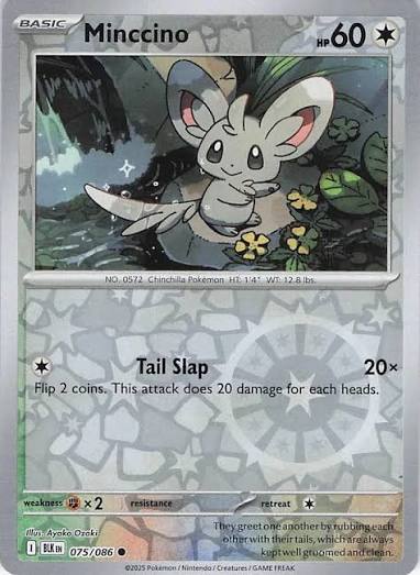 Pokemon TCG Minccino 075/086 Black bolt