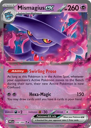 Pokemon TCG Mismagius EX 036/094 Phantasmal Flame