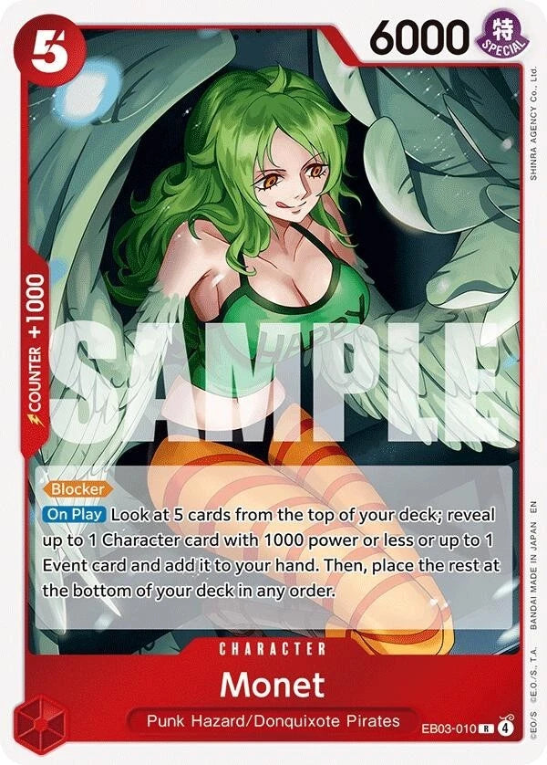 One Piece Card Game Monet EB03 Extra Booster One Piece Heroines Edition EB03-010