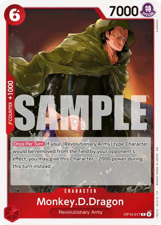 One Piece Card Game Monkey.D.Dragon OP13 Carrying On His Will OP13-017