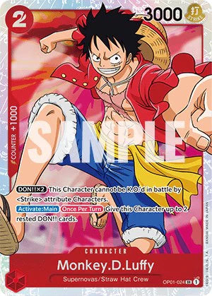 One Piece Card Game Monkey.D.Luffy OP01 Romance Dawn OP01-024