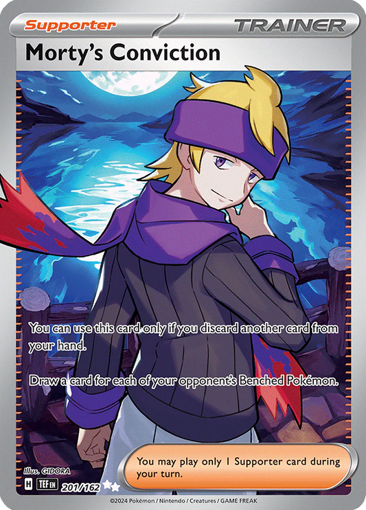 Pokemon TCG Morty's Conviction Full Art Trainer 201/162 Temporal Force