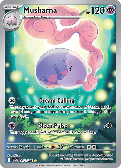 Pokemon TCG Musharna 117/086 Black Bolt
