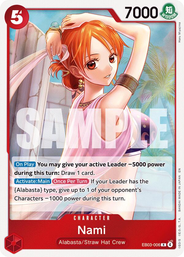One Piece Card Game Nami EB03 Extra Booster One Piece Heroines Edition EB03-006