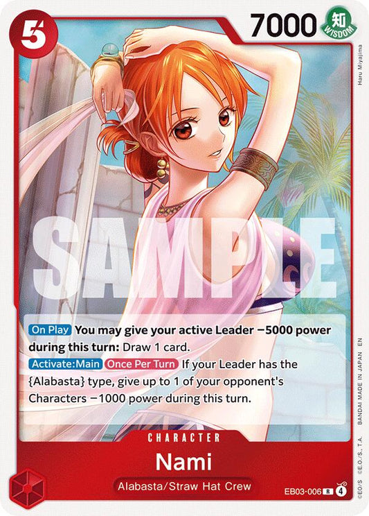 One Piece Card Game Nami EB03 Extra Booster One Piece Heroines Edition EB03-006