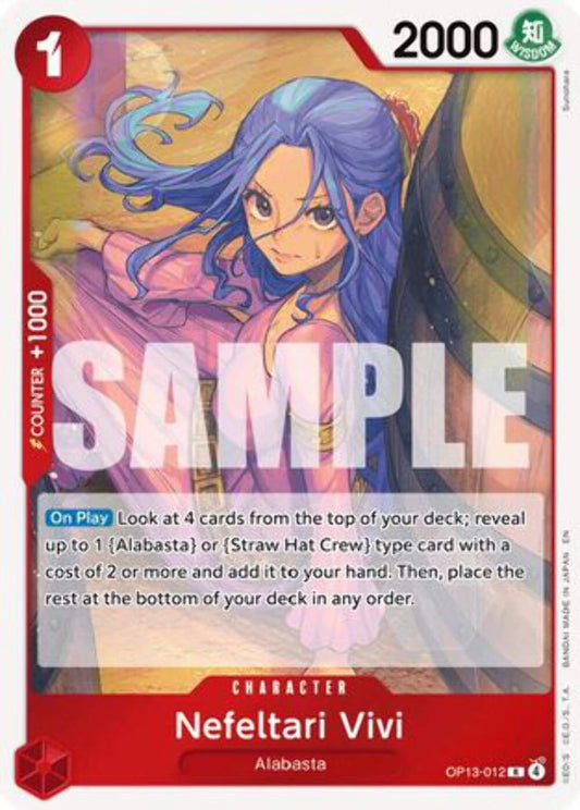 One Piece Card Game Nefeltari Vivi OP13 Carrying On His Will OP13-012