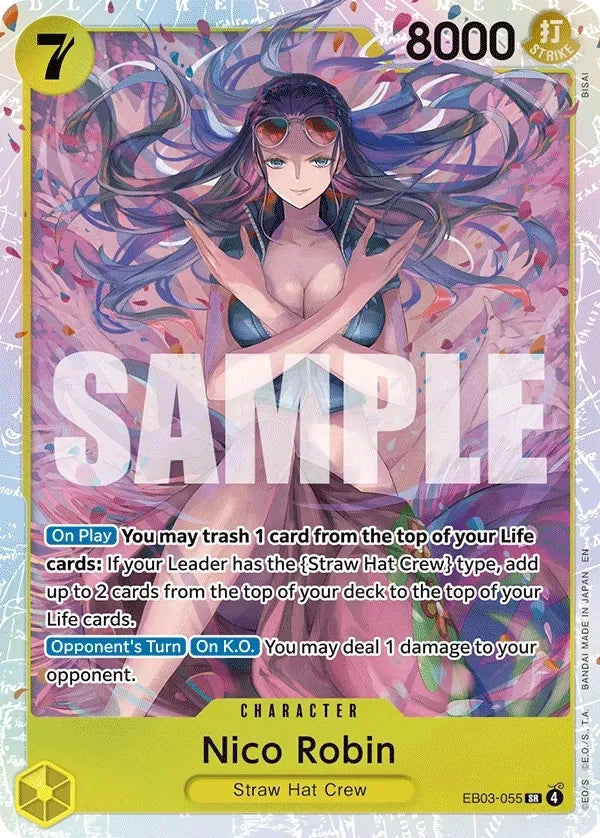 One Piece Card Game Nico Robin EB03 Extra Booster One Piece Heroines Edition EB03-055