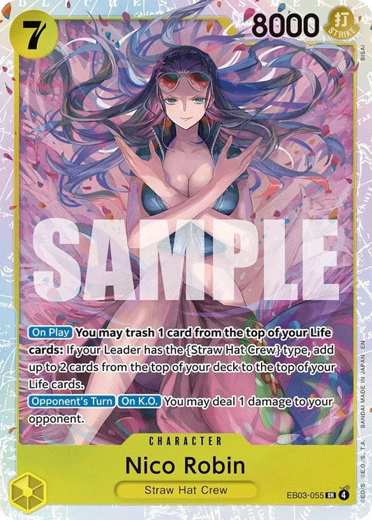 One Piece Card Game Nico Robin EB03 Extra Booster One Piece Heroines Edition EB03-055