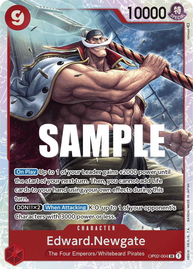 One Piece Card Game Edward Newgate OP02 Paramount War OP02-004