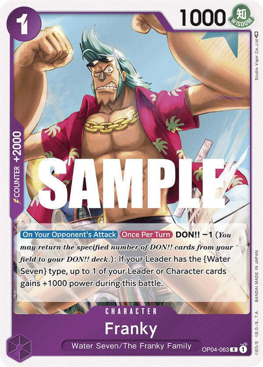 One Piece Card Game Franky OP04 Kingdoms of Intrigue OP04-063