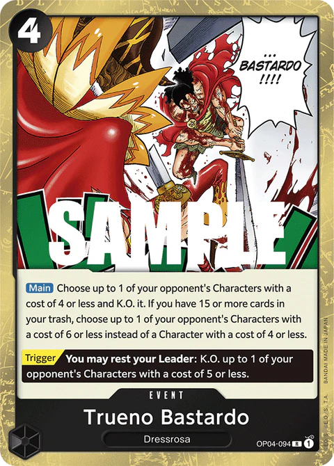 One Piece Card Game Trueno Bastado OP04 Kingdoms of Intrigue OP04-094