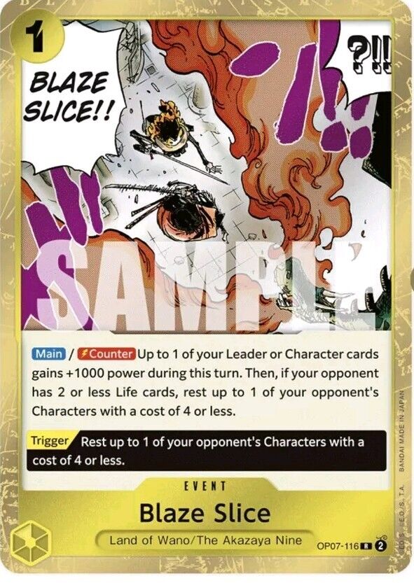 One Piece Card Game Blaze Slice OP07 500 Years In The Future OP07-116