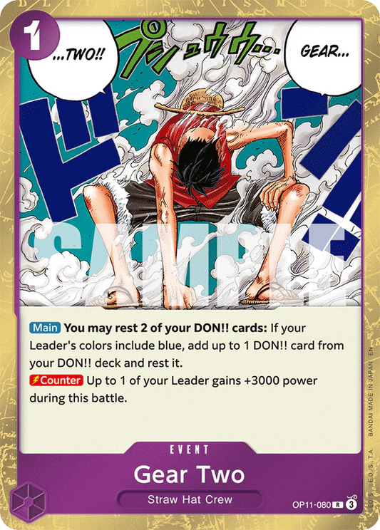 One Piece Card Game Gear Two OP11 A Fist of Divine Speed OP11-080