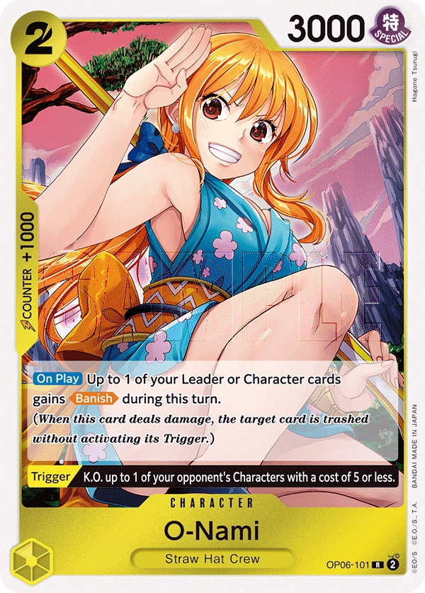 One Piece Card Game O-nami OP06 Wings Of The Captain OP06-101